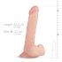 Real Fantasy Felix - realističan dildo s ljepljivim potplatima, testisi (22 cm) - prirodni