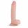 Real Fantasy Glynn - realistični dildo s ljepljivim potplatima, testisi (25 cm) - prirodni