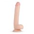 Real Fantasy Elvin - realistični dildo s ljepljivim potplatima, testisi (28 cm) - prirodni