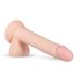 Real Fantasy Lewis - realistični vibrator na baterije s vakuumskim čašicama 22 cm (prirodni)