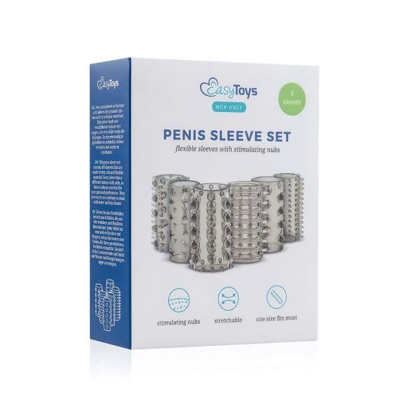 Easytoys Penis Sleeve - set rukava za penis - dim (6 kom)