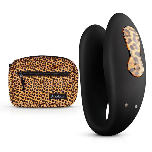 Panthra Zuna - punjivi, vodootporni dvostruki vibrator (leopard-crni)