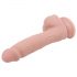 Mr. Dixx 7.6 - vakuumska čašica, dildo za testise - prirodni (19,5 cm)