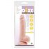 Mr. Dixx 7.6 - vakuumska čašica, dildo za testise - prirodni (19,5 cm)