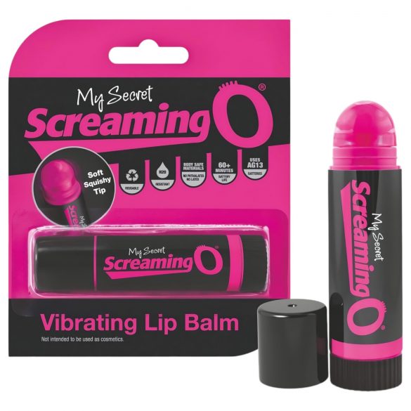 Screaming Lip Balm - ruž vibrator (crno-ružičasti)